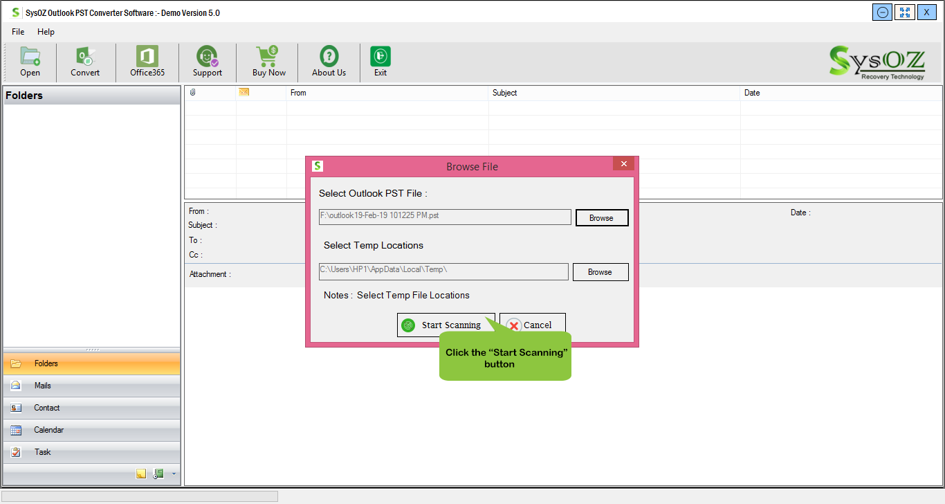 sysoz outlook pst converter