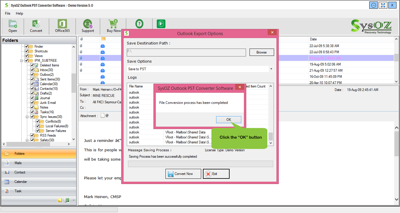 sysoz outlook converter