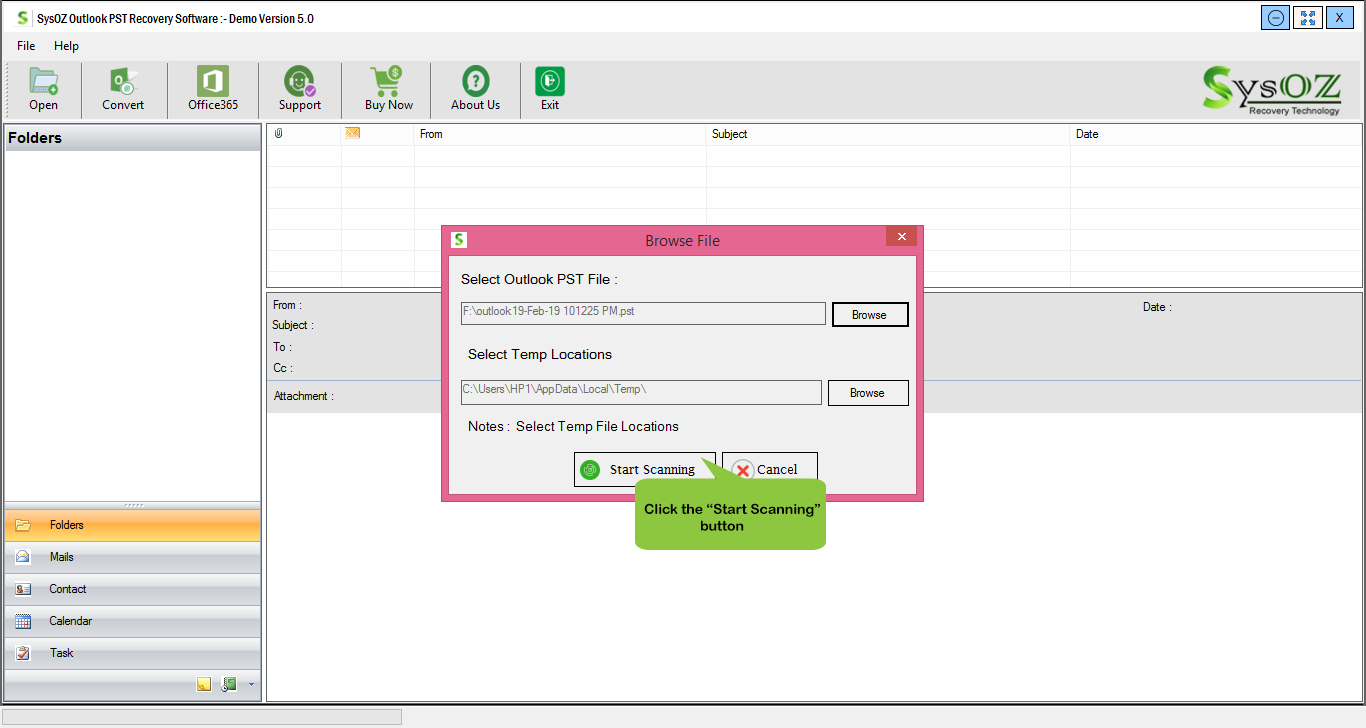 sysoz outlook pst recovery